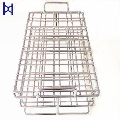 High Quality Wholesales Stainless Steel Woven Mesh Basket With Handle For Goods Storage