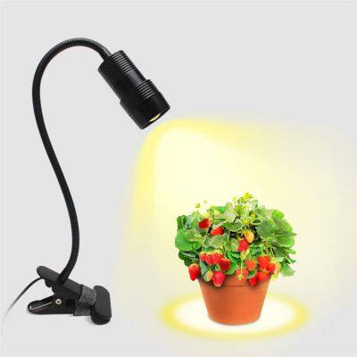 Sinjialight 10W 5 Levels Light gooseneck led grow light full spectrum clip desk lamp for potted plant office family plant