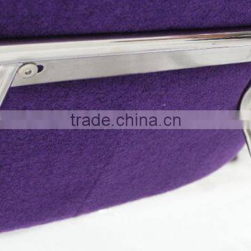 Replica Relaxing Fiberglass Materail Stainless Steel Frame Wool Fabric Womb Chair With Ottoman by Eero Saarinen photo-6