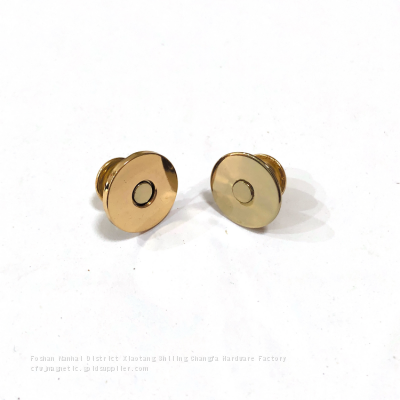 18MM hanging light gold ultra-thin double-sided colliding rivet magnetic button