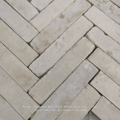 Thin Old White Brick Veneer Tile 22mm, Antique Wall Decoration, Lightweight & Easy Install