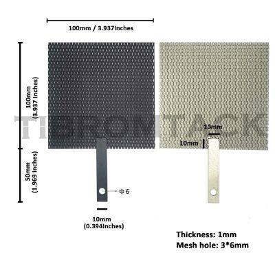 Titanium Anode Mesh With MMO Ruthenium-Iridium Coating and Cathode Electrolytic Mesh Without Coating for Chlor-Alkali Industry photo-2