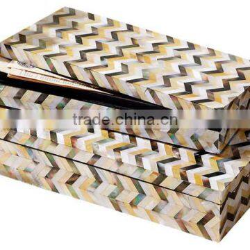 High end quality best selling set of natural Horn rectangular box from Vietnam