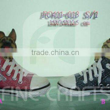 Resin Dog &Shoe Shape Money Container