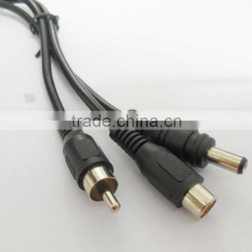 RCA DC Audio Cable RCA Male Female To DC 2.1MM Male