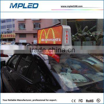 Dual Sides Outdoor Full Color Taxi LED Display Programmable Ip65 p4 taxi led display Mpled IP67 Waterproof outdoor