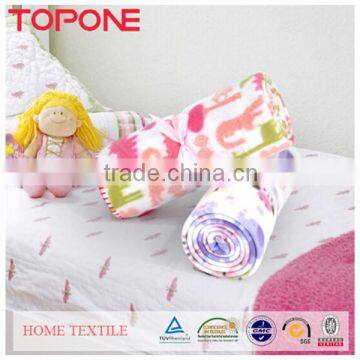 Soft high quality China soft feeling hottest selling double-sided fleece fabric blanket