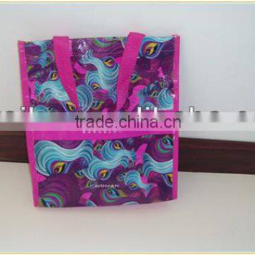 Colorful printing pp woven bag low price