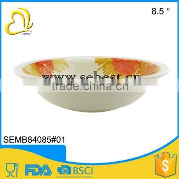 home tableware 8.5 inch round salad plastic serving bowl