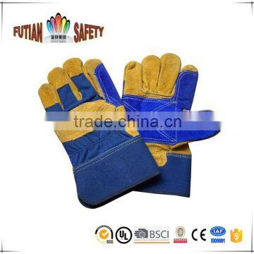 FTSAFETY 10.5" cow leather green palm reinforce glove with CE certification