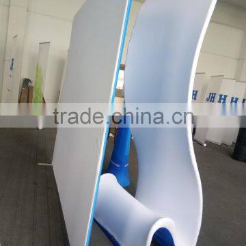 straight slim tube wall aluminum tube fabric display stand 8ft