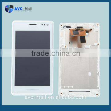 LCD & digitizer assembly w/frame for Sony Xperia C1905 white