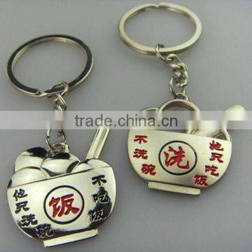 Fashion metal valentines keychain Chinese elements keychain