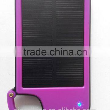 Solar Power Bank 4050mAh Solar Charger With Carabiner Solar Mobile Phone Charger