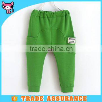 100 cotton green korea pants boy