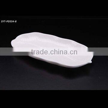 ceramic porcelain leaf-shaped plate restaurant