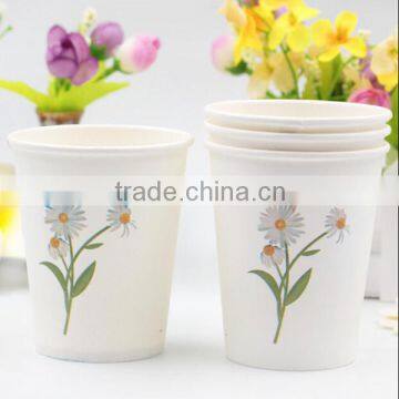 low price Disposable custom made company logo diary printing thick wall paper coffee cups