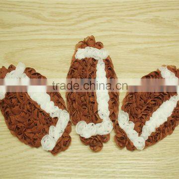 Individual Football Shabby Chiffon Non-frayed Flower With Football Elastic In Sales photo-2