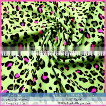 golden waterproof nylon lycra spandex swimsuit fabric