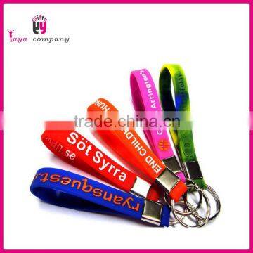 custom silicone wristband keychain