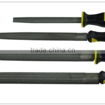 High carbon steel half round file with handle