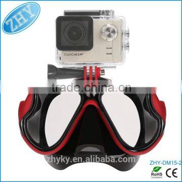 With Connector to Fit Action Sports Cameras Scuba Diving Mask