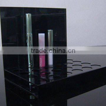 Black acrylic cosmetic display for lipstick