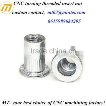 custom precision threaded aluminum insert nuts