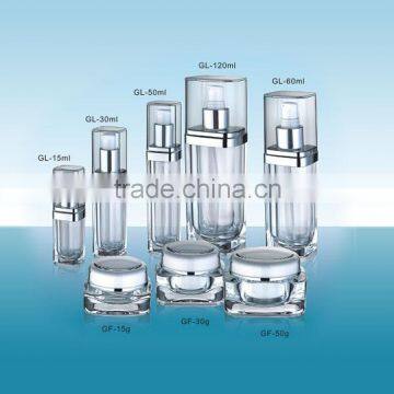 Acrylic Cosmetic Sprayer Pump Bottle Square Acryl Series 15ml 30ml 50ml 60ml 120ml 15g 30g 50g