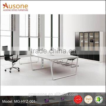 Malamine 8 person with metal powder coasting leg conference table