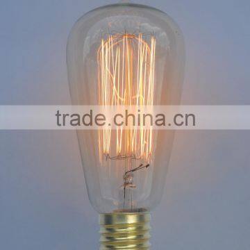 Antique Edison vintage light bulb ST64L E27