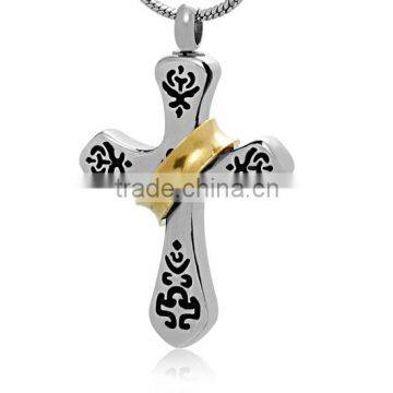 New Products 2016 Domineering designed Cross Cremation Pendant Funeral Casket And Urns Christain Religious Jewelry Pendant