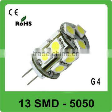 360 degree emitting 13 SMD 5050 12V led G4 bulb light