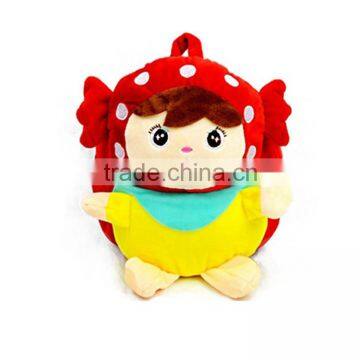 Plush Girl Doll Kids Backpack Cartoon School Bag