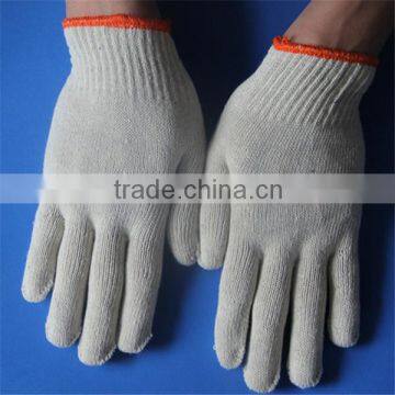 Highly durable labor work gloves,white cotton yarn gloves,abrasion resistant cotton yarn work gloves