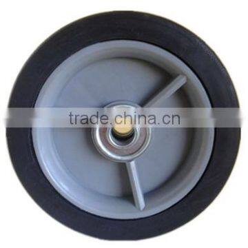 5 inch semi-pneumatic rubber wheels with bearing for hotel luggage cart, baby carriage, trolley