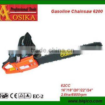 Gasoline chain saws 62cc 20"/22"/24" oregon bar/blade