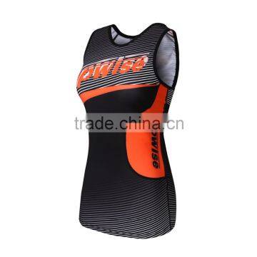 Triathlon clothing compression polyester custom triathlon singlet