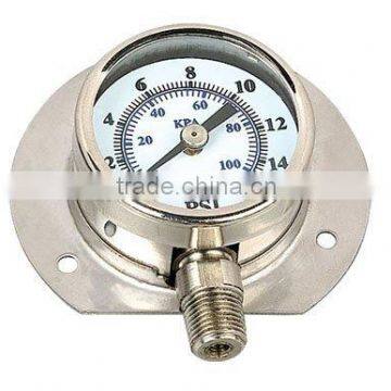 All steel Bottom Connection Gas Pressure Gauge