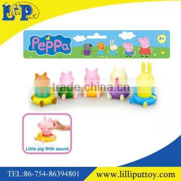 5PCS cartoon vinyl pig toy can spray water