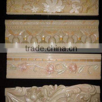 Popular bathroom decor wall tiles resin border tiles 30x8