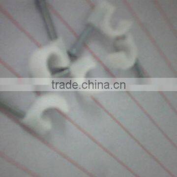 supply nail cable clips/plastic cable clips/nail cable clamps 9mm