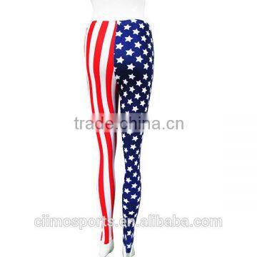 American flag tights in sublimation