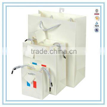 China Custom White Luxury Paper Bag & Brand Paper Bag Printing Logo With Handles photo-5