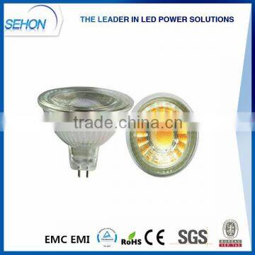 New products 2016 warm&cool white dimmable MR16 led 5w cob spotlight glass housing G5.3