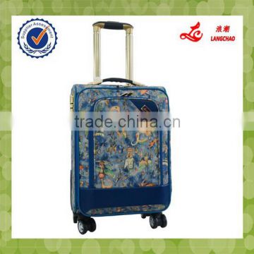 Fashionable school trolley luggage/PU leather luggage