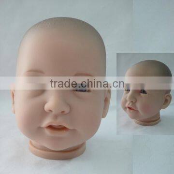 24 inch silicone doll head for craft soft vinyl reborn doll kits