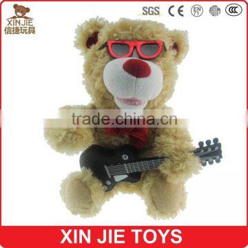 OEM plush teddy bear toy with music lovely musical soft teddy bear toy for children stuffed teddy bear toy with recording