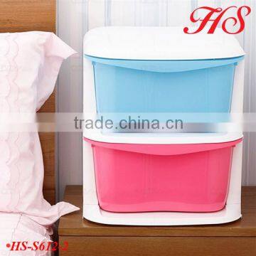 Plastic 2 layers bedroom organizer box mini storage drawers