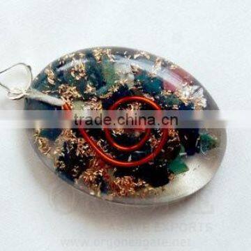 Blood Stone Orgone Oval Pendant | Orgone-Orgonite-Orgone Energy | Orgone Chakra Pendant | Chakra Pendant | Orgone Pendant